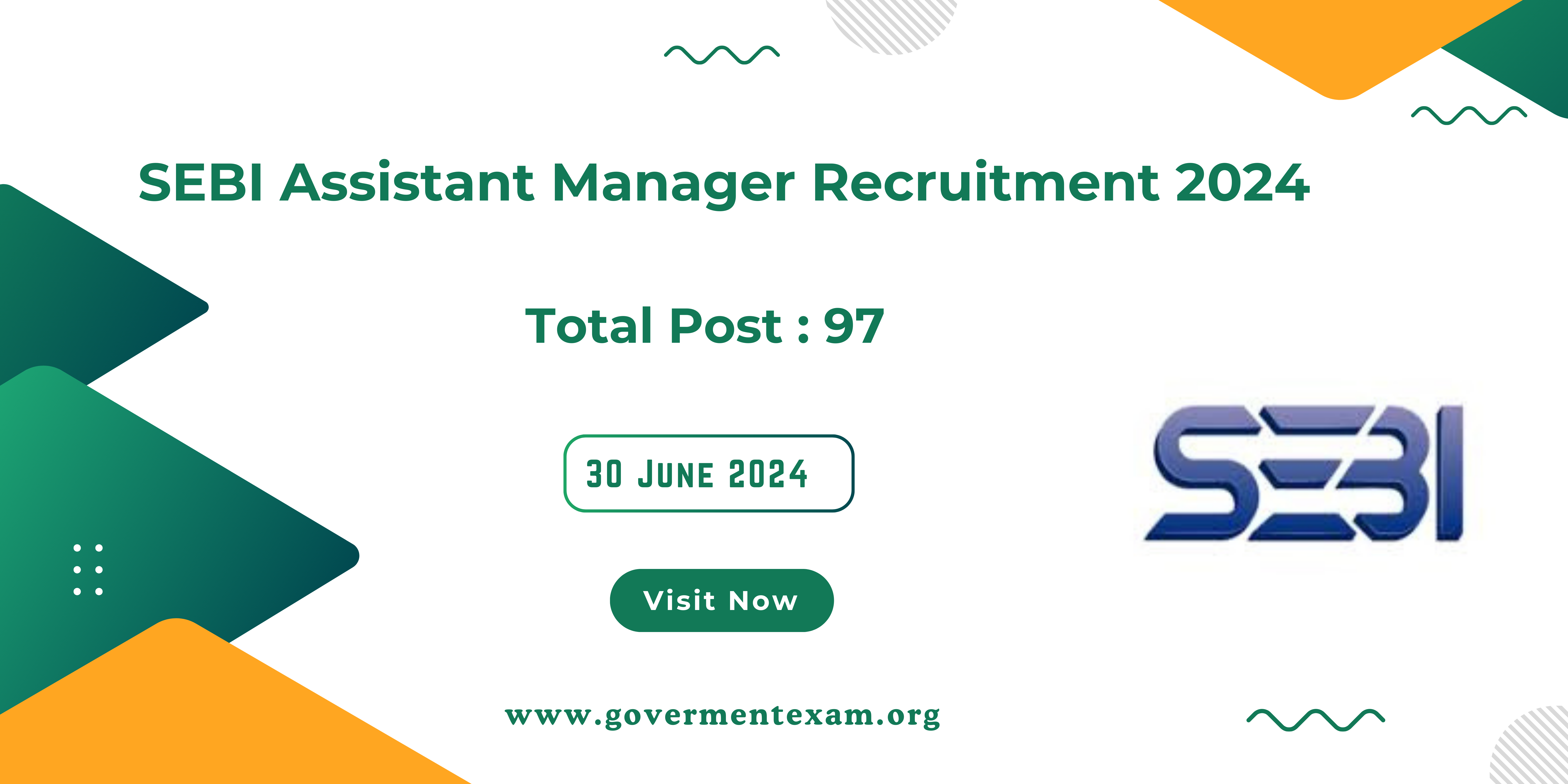 SEBI Assistant Manager Recruitment 2024: Apply Online For 97 Posts