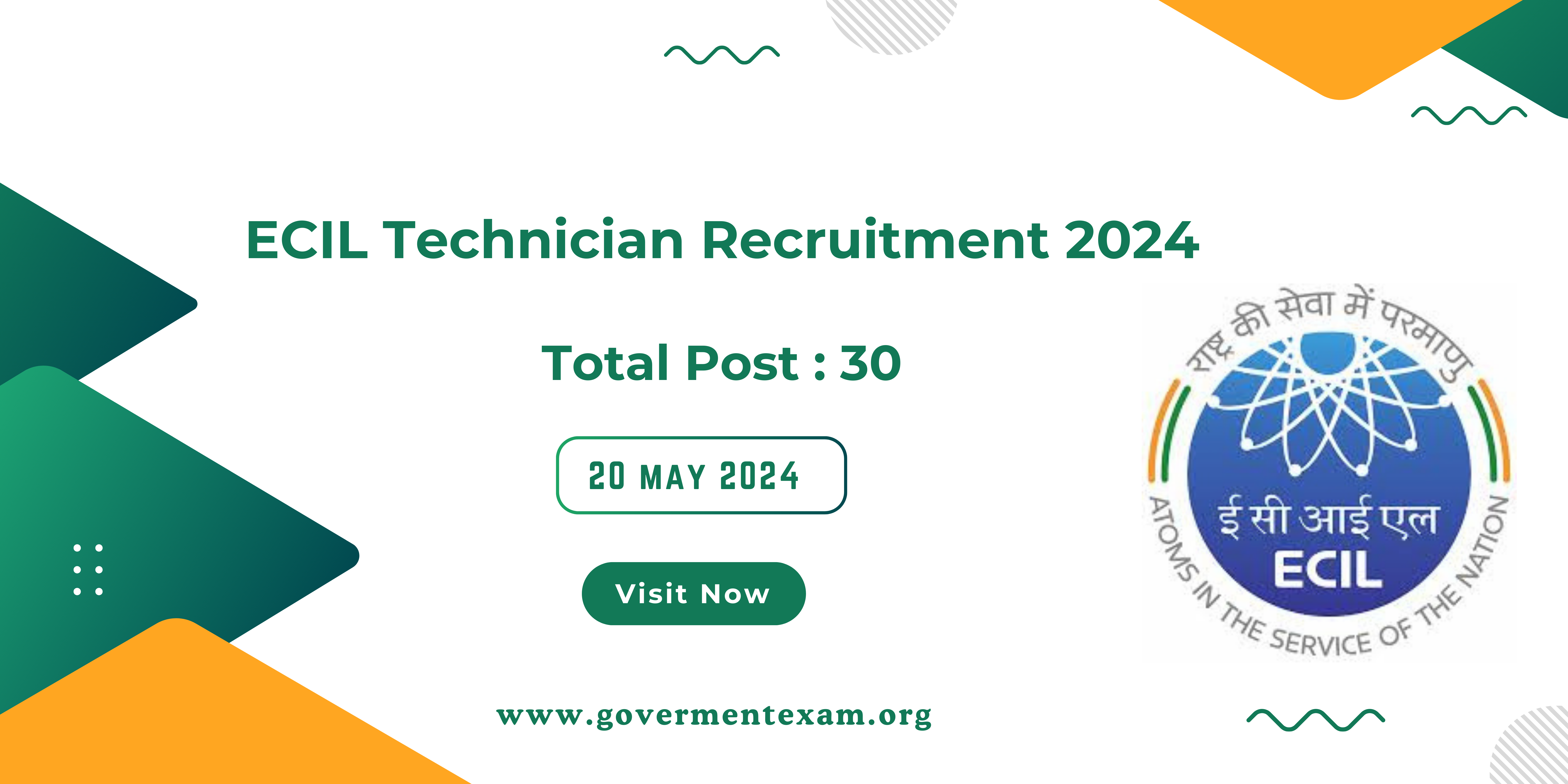 ECIL Technician Recruitment 2024: Apply for 30 Post