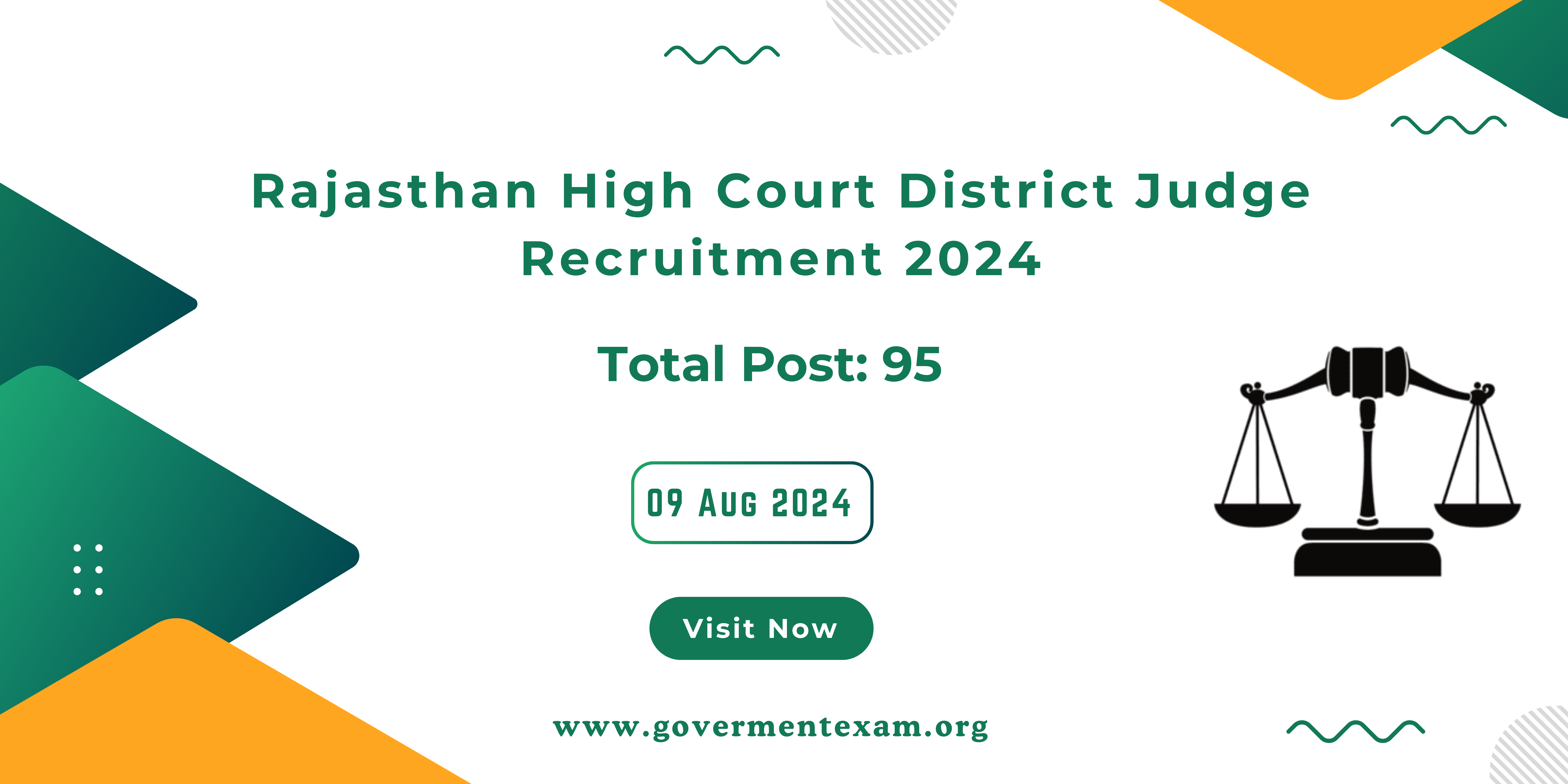 Rajasthan High Court District Judge Recruitment 2024: Apply Online For 95 Posts