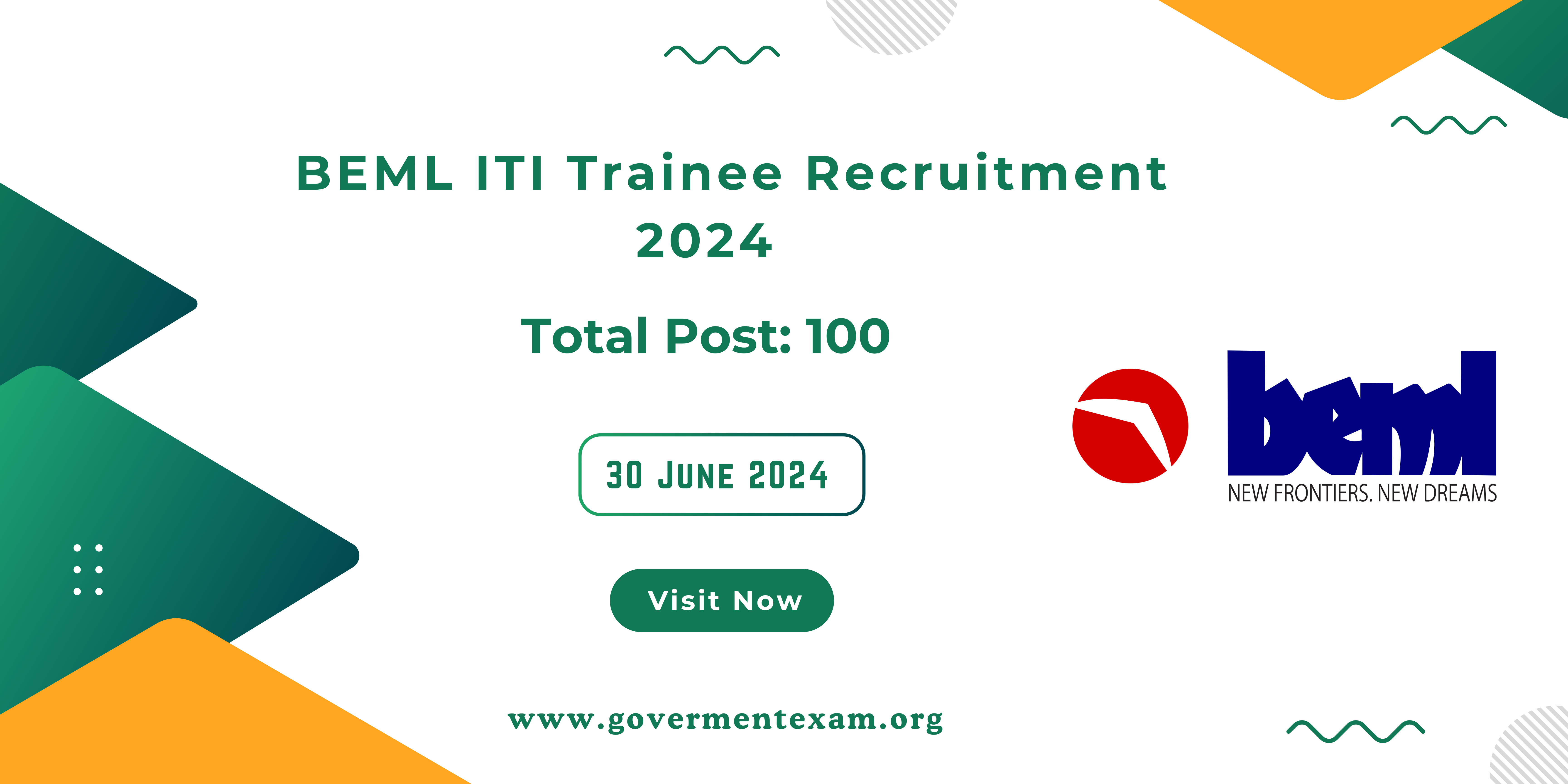 BEML ITI Trainee Recruitment 2024: Apply for 100 Posts