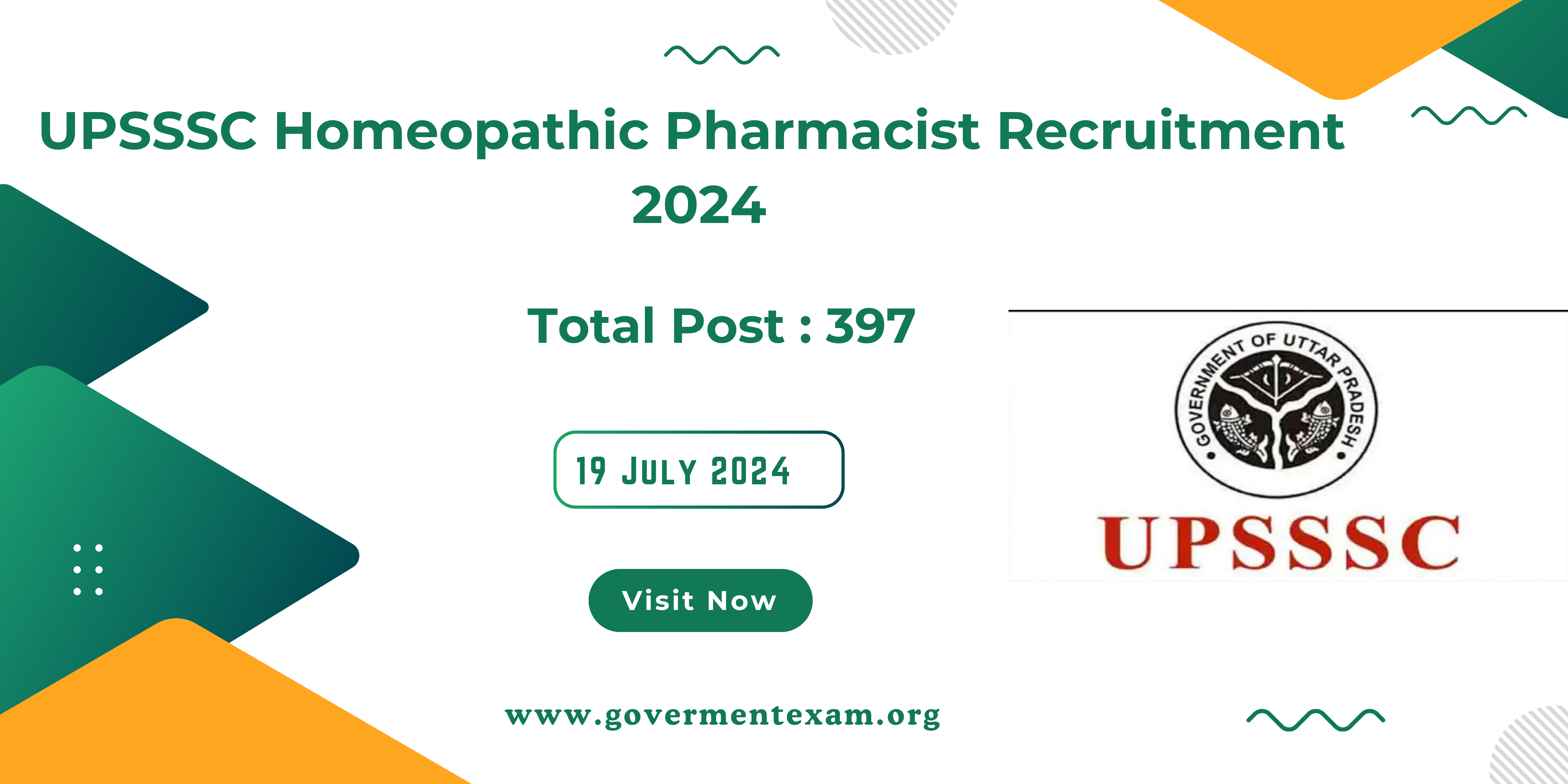 UPSSSC Homeopathic Pharmacist Recruitment 2024: Apply Online for 379 Posts