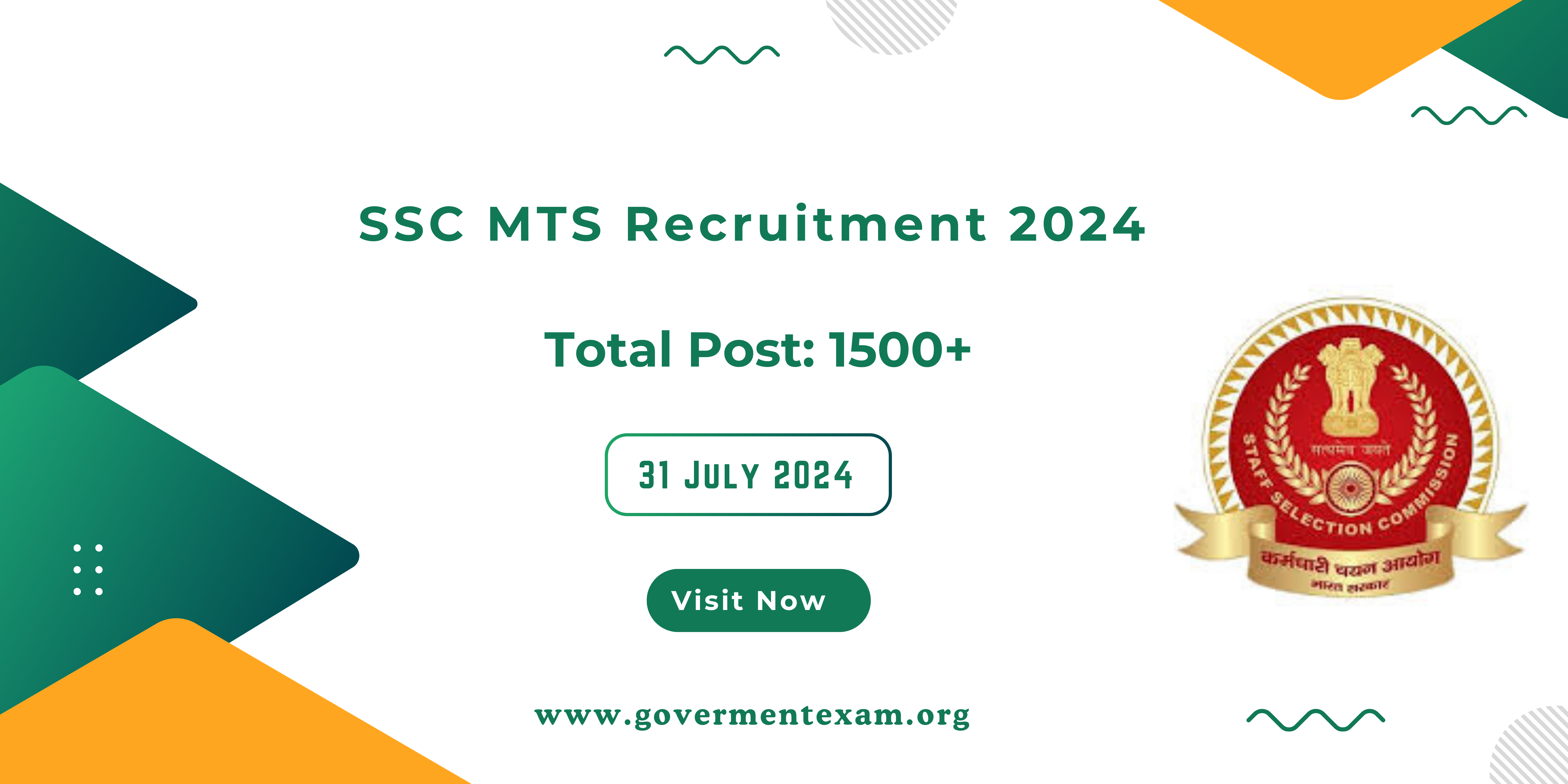 SSC MTS Recruitment 2024: Exam Dates, Eligibility & Apply Online