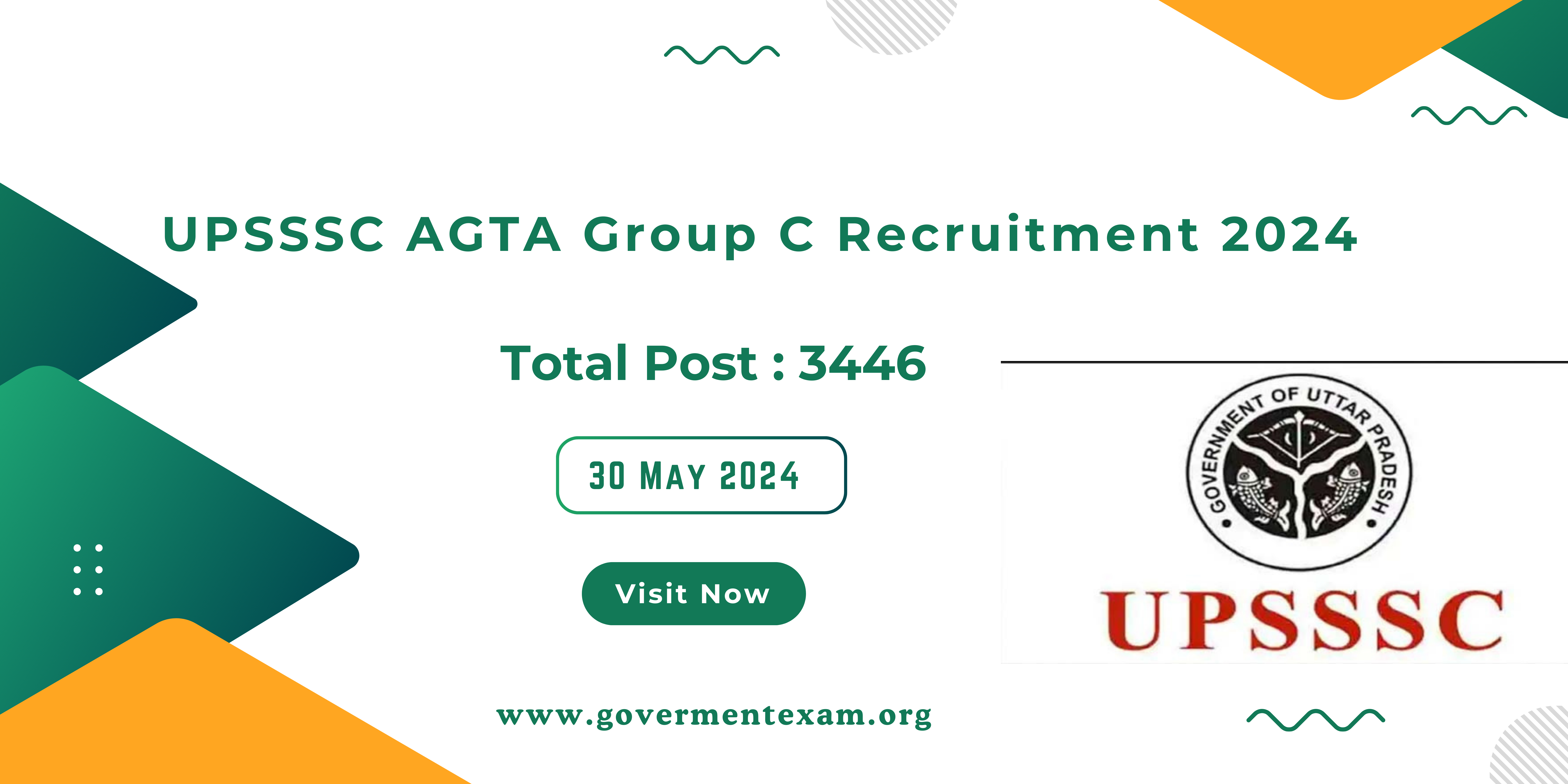 UPSSSC AGTA Group C Recruitment 2024 ! Open Apply for  3446 Post