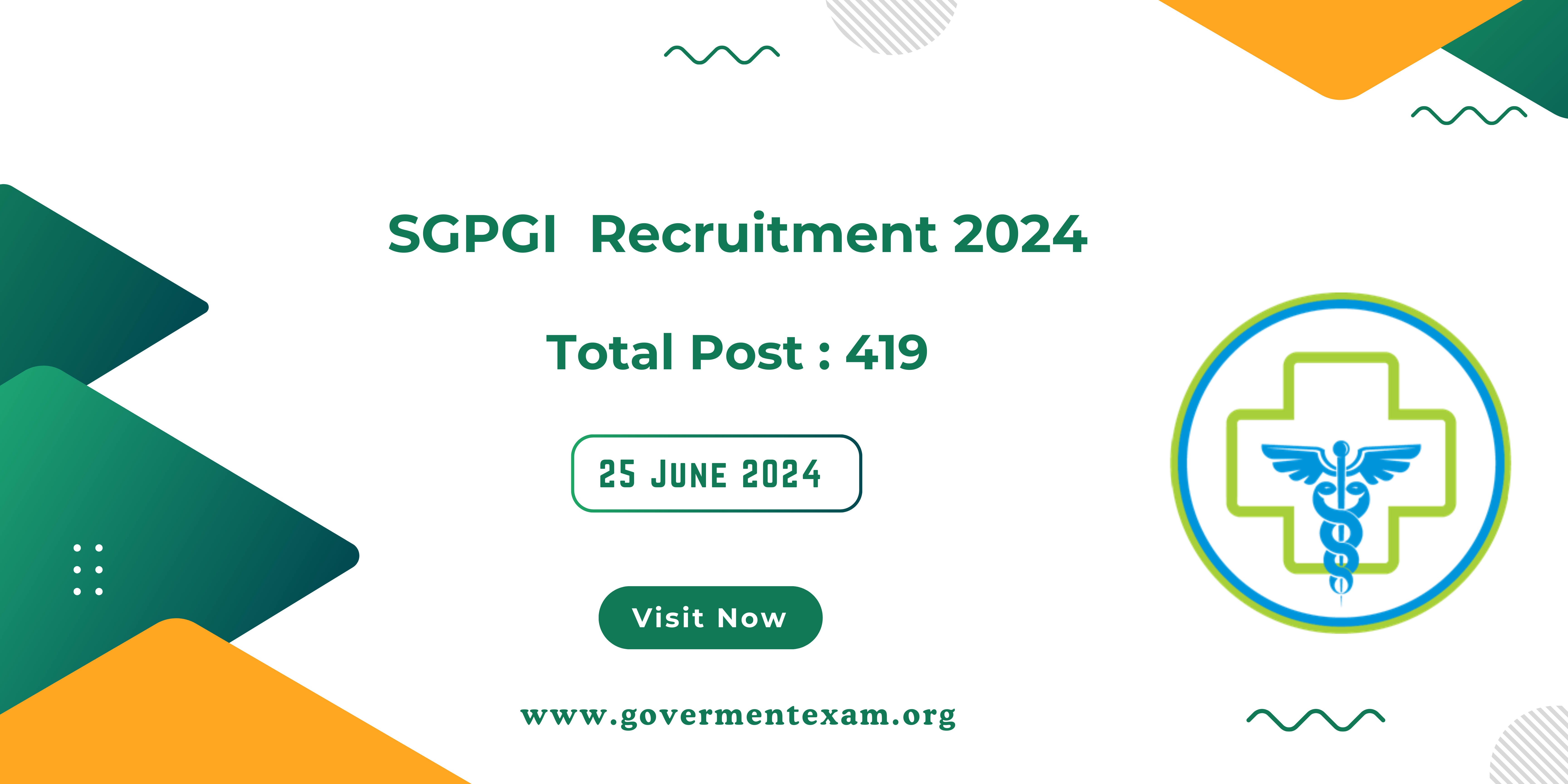 SGPGI Recruitment 2024: Apply Now for 419 Nursing Officer & Other Posts