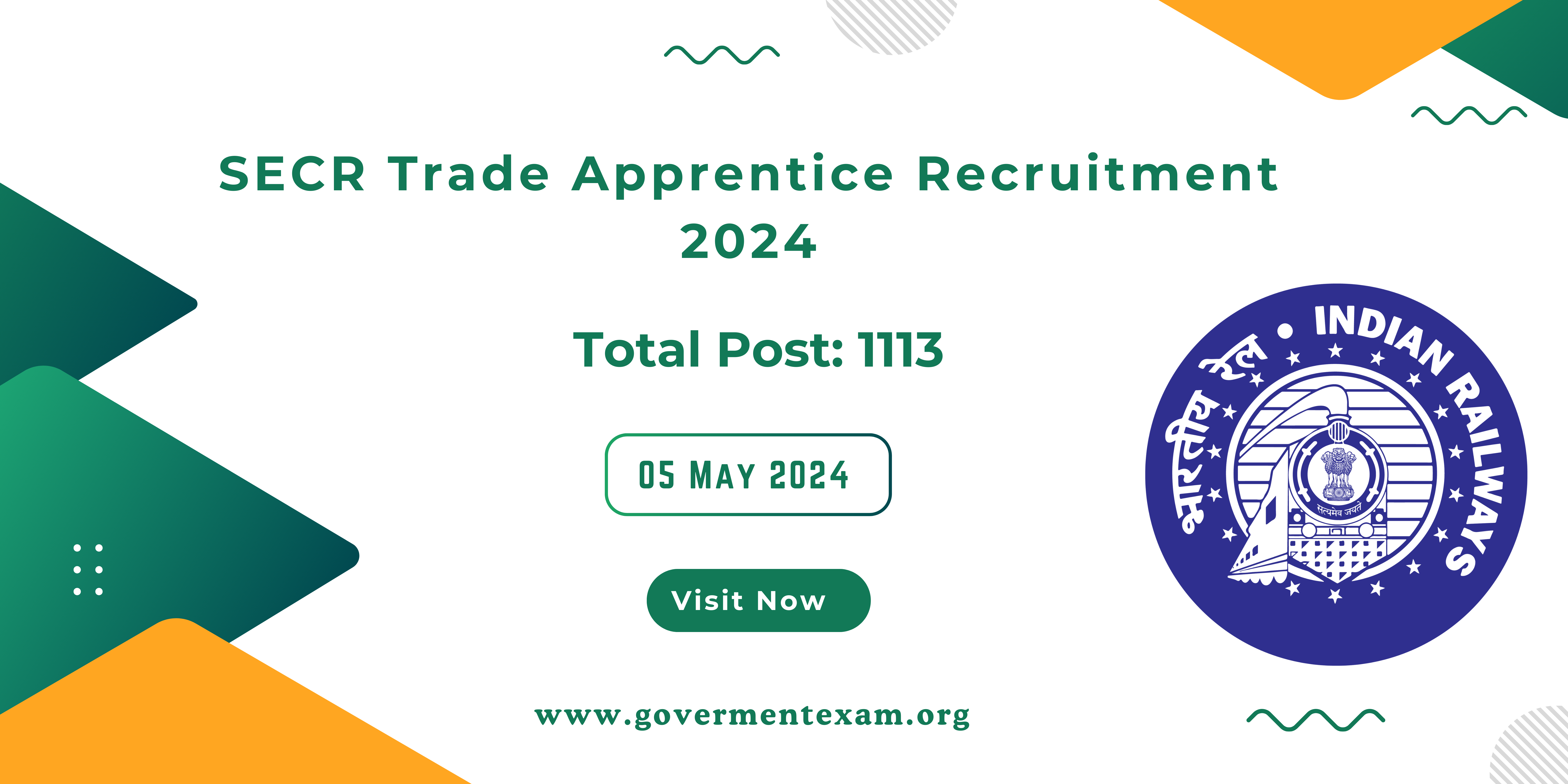 SECR Trade Apprentice Recruitment 2024 Open Now! Apply for 1113 Posts