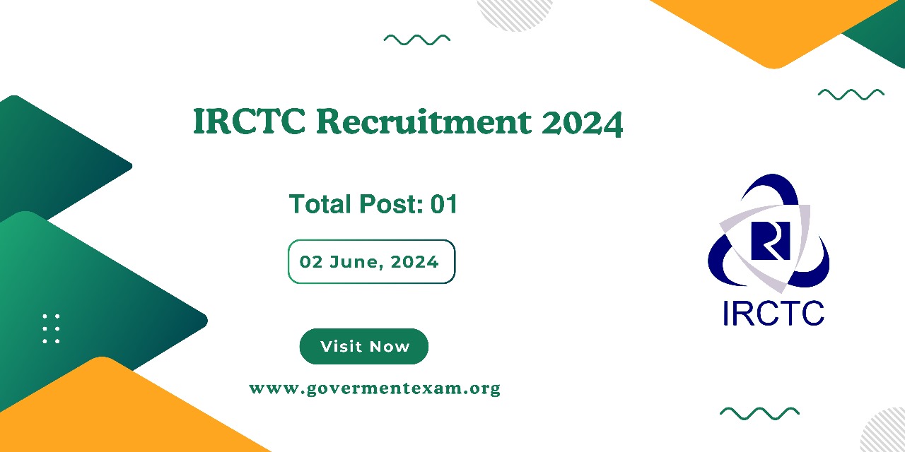 IRCTC Recruitment 2024 : Apply for Chief Regional Manager 01 Post